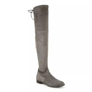 Stuart Weitzman Gray Suede Over-the-Knee Equestrian Boots | Size 5 | $400 Retail
